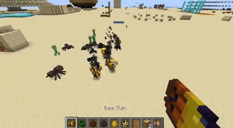 Minecraft 有蜜蜂了 牠長得方方的 而且你還能騎在蜜蜂上