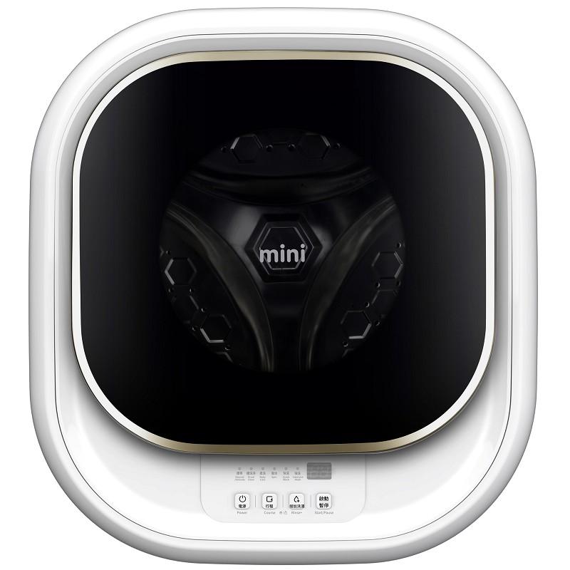 mini 3公斤壁掛式滾筒洗衣機 香檳金