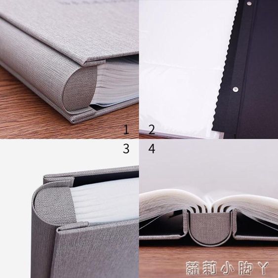 麻紋皮革6寸4R插頁式家庭大容量相冊本影集紀念冊情侶相簿文藝