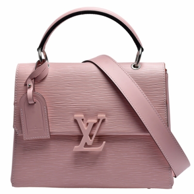 LV M41334 經典CLUNY MM系列EPI皮革手提/肩背包(芭蕾粉色)