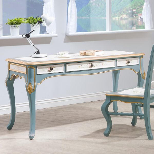 OB004-維多莉亞歐式4.5尺書桌(19HY2/B483-04)【DD House】