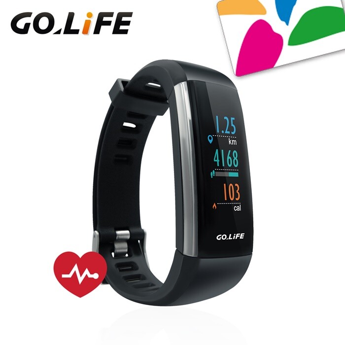 全彩觸控螢幕全天心率偵測 內建悠遊卡功能購物交通超便利 自動偵測睡眠品質及睡眠時間 專屬golife fit app 產品規格 主機尺寸39 19 9 mm 可佩戴手圍尺寸13 ~ 19 cm 重量2
