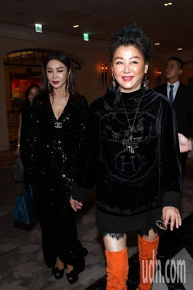 藍心湄出席女星陳薇與「德翔海運」少東陳劭翔的婚宴。記者徐兆玄／攝影