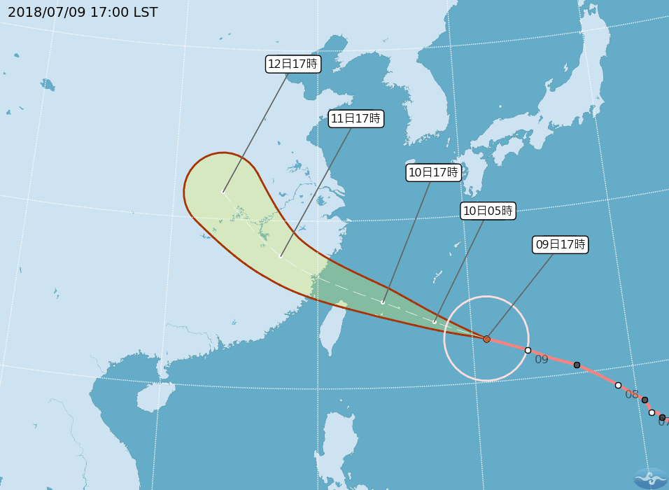 瑪莉亞颱風跑到哪？颱風動態、停班停課與即時降雨 懶人包總整理