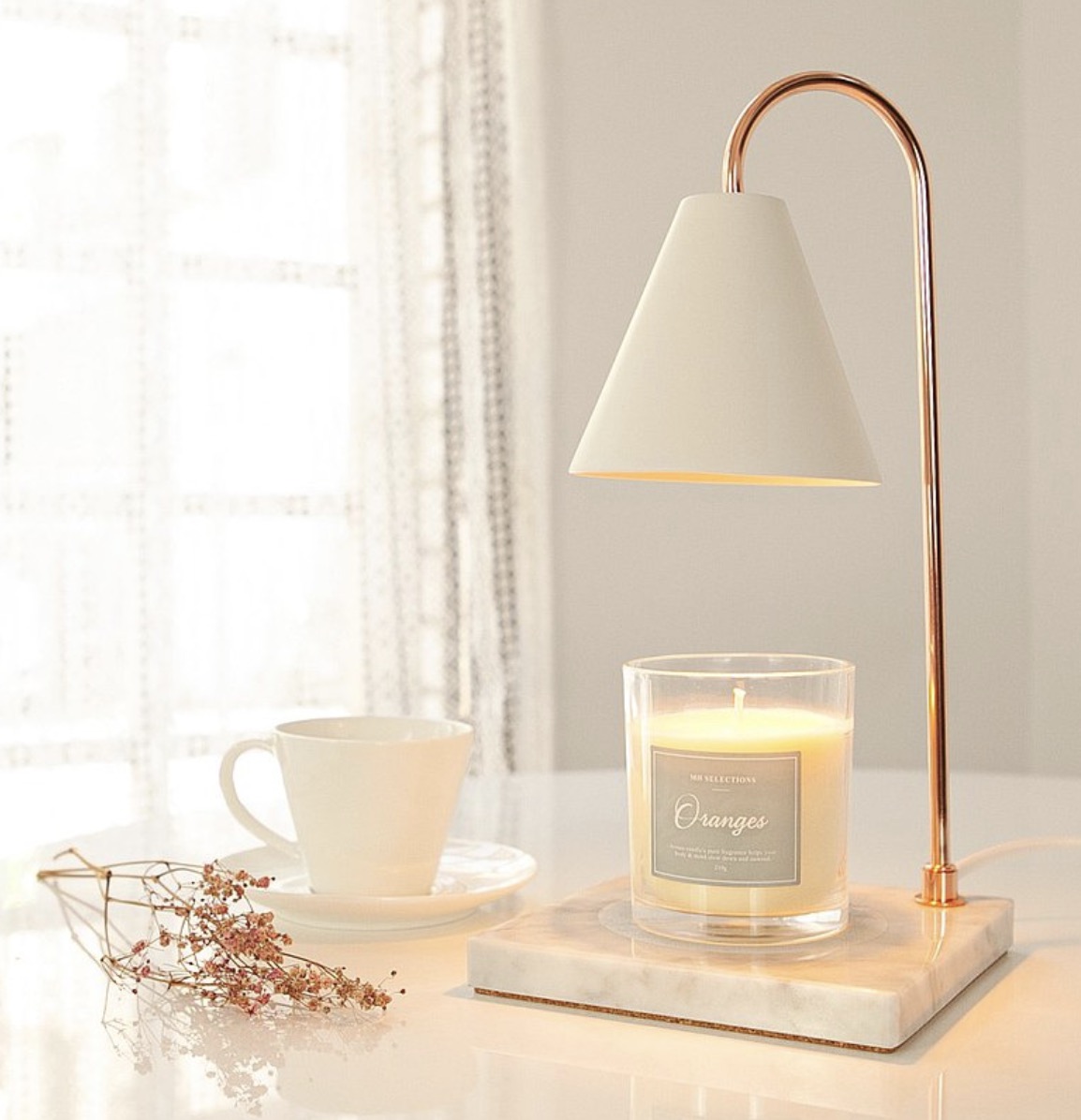 頌恩大理石香氛蠟燭暖台組