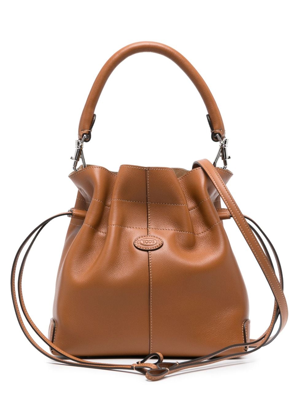 Tod's - tonal-logo leather bucket bag - women - Calf Leather - One Size - Brown