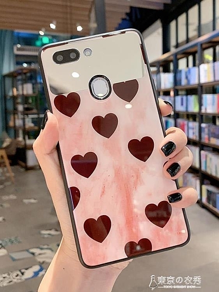 oppo手機殼帶鏡子玻璃oppor15保護套oppor11防摔r11s軟殼硅膠r9s/plus外殼