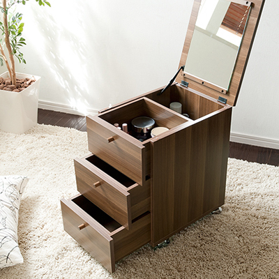 梳妝台 飾品盒★台製外銷日本獨賣款 ★邊桌式的設計 ★掀開式的設計還有鏡子超便利