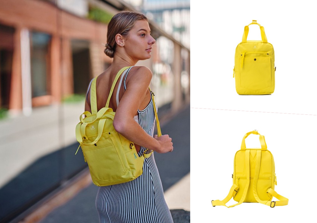 MORAL BUDD雙肩背包迷你版-澤黃