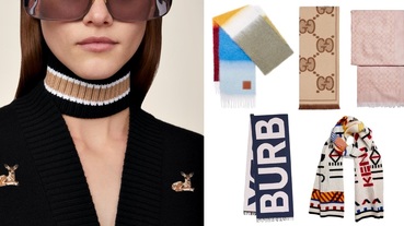 「圍巾Burberry」紅到變成關鍵字！LV、Gucci、Loewe...8款精品圍巾溫暖推薦！