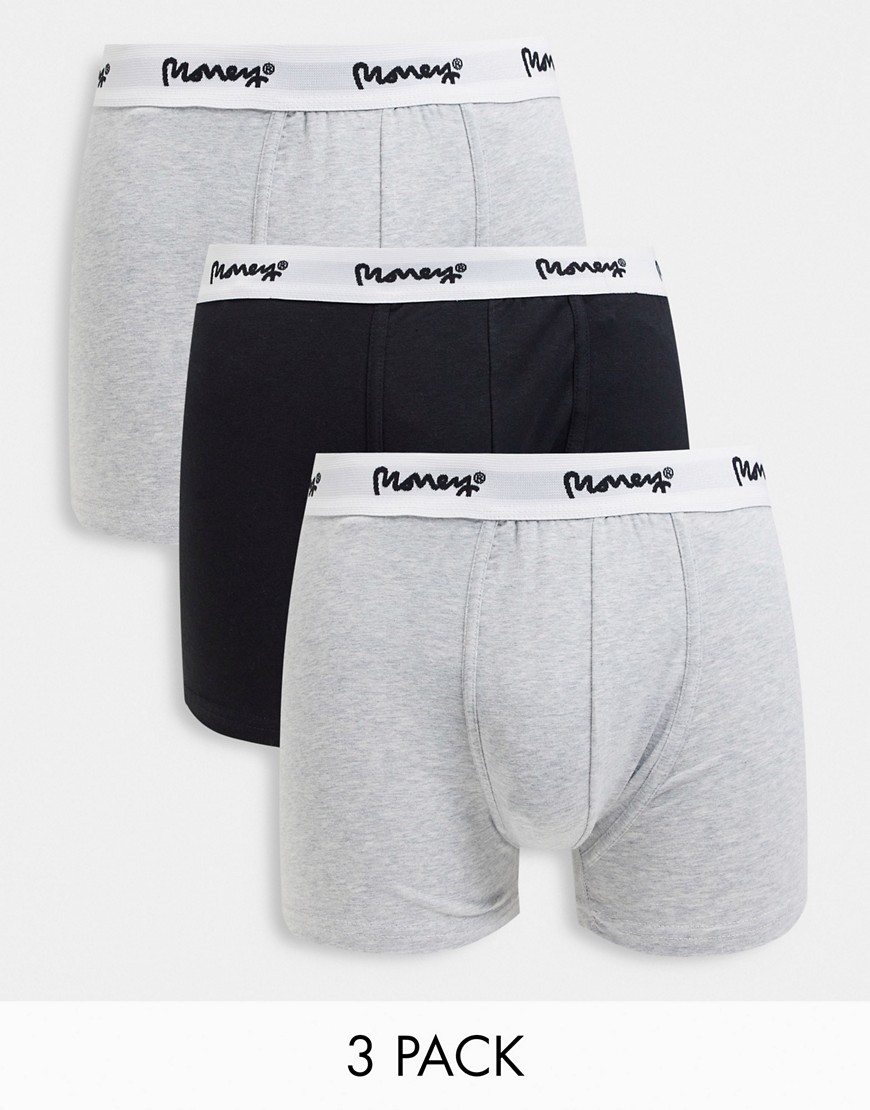 Trunks multipack by Money Start with the basics Pack of three pairs Elasticated waist Branded design