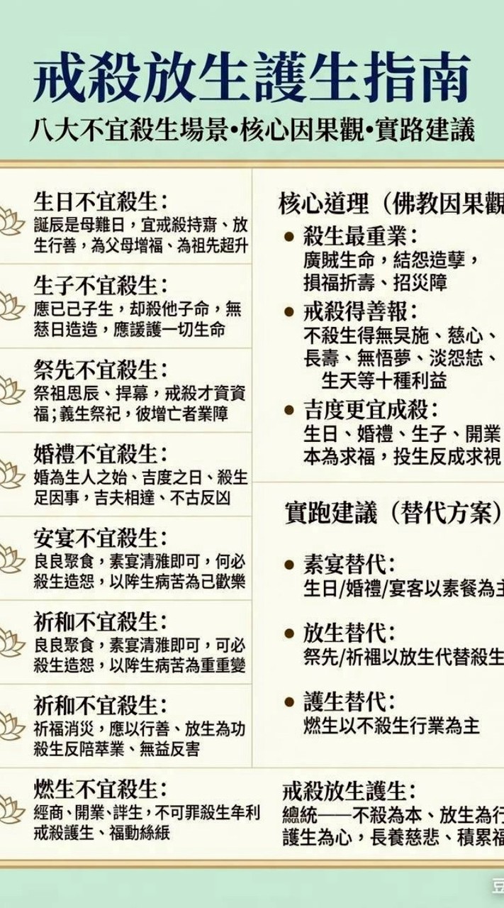 懺悔淨心，善行消障；重報輕受，內心安詳；惡緣漸散，善緣日昌；不貪回報，福澤綿長；隨緣了業，自在如常