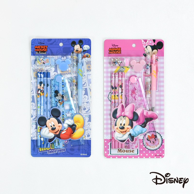 商品尺寸:長約27公分；寬約14公分；高約1公分10件套裝組鉛筆*4摺疊尺*1筆帽*2夾子*1橡皮擦*1圓珠筆*1*商品皆為迪士尼正版授權商品*商品都是依照訂單訂購順序配貨有現貨商品會於 3-5個工作