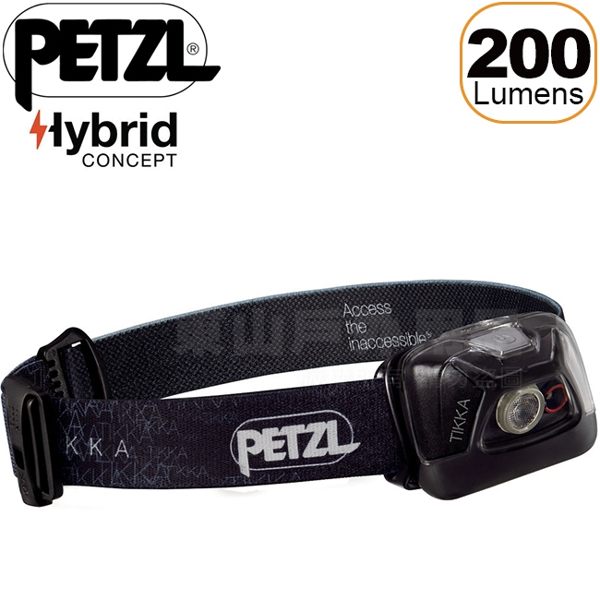 PETZL E93-AAA黑 Tikka超輕高亮度LED頭燈 220流明登山電子燈/緊急照明燈/地震防災包 東山戶外