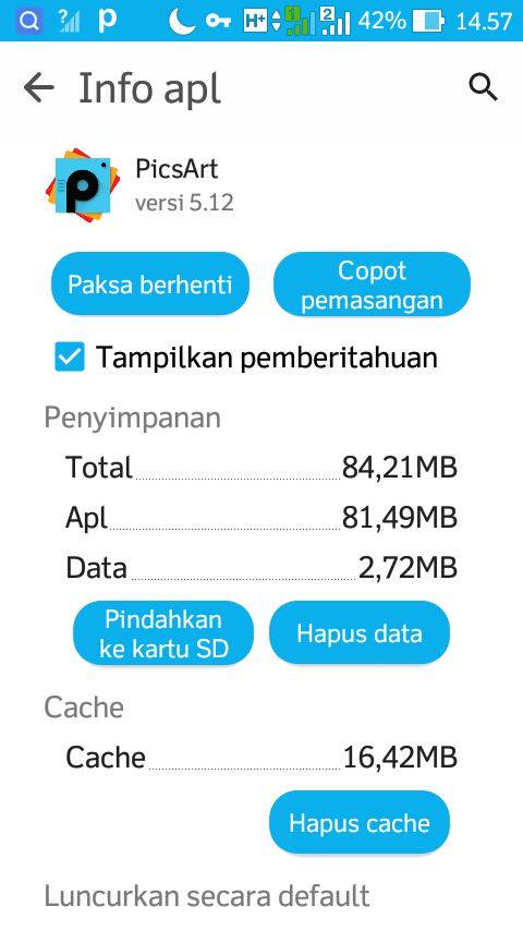 Efek hapus data aplikasi