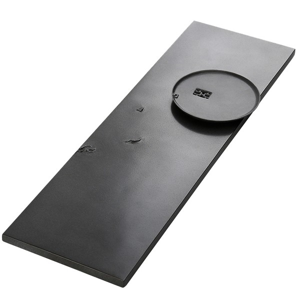 5Cgo中式單層整塊烏金石茶盤辦公室石頭茶台創意家用幹濕分離石材茶海石材田園風秋思簡潔優雅禪意587143096821