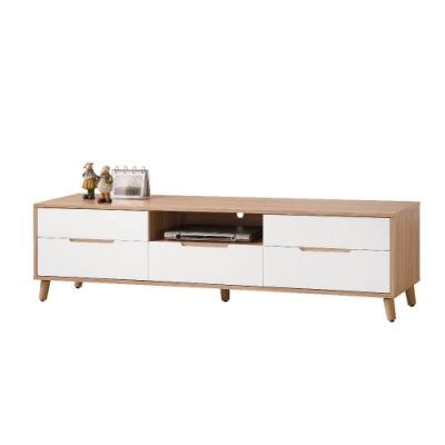 MUNA 肯詩特烤白雙色6尺電視櫃 182X40X47.6cm