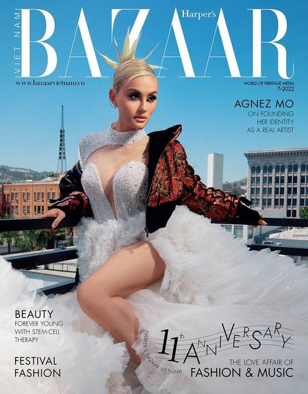 potret-agnez-mo-jadi-cover-majalah-bazaar-vietnam-terlihat-anggun-dan
