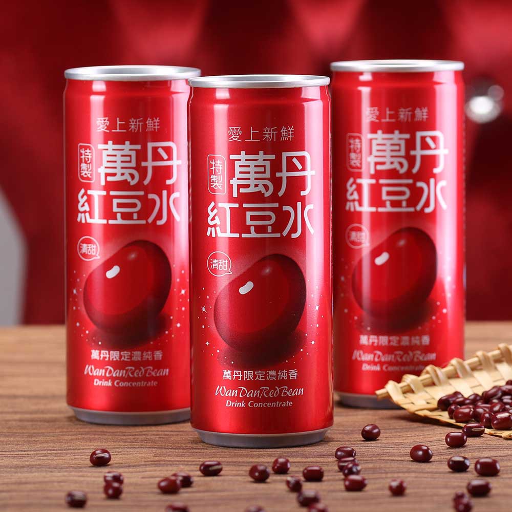 【團購】(鋁罐)特製萬丹紅豆水6瓶(245ml/瓶)