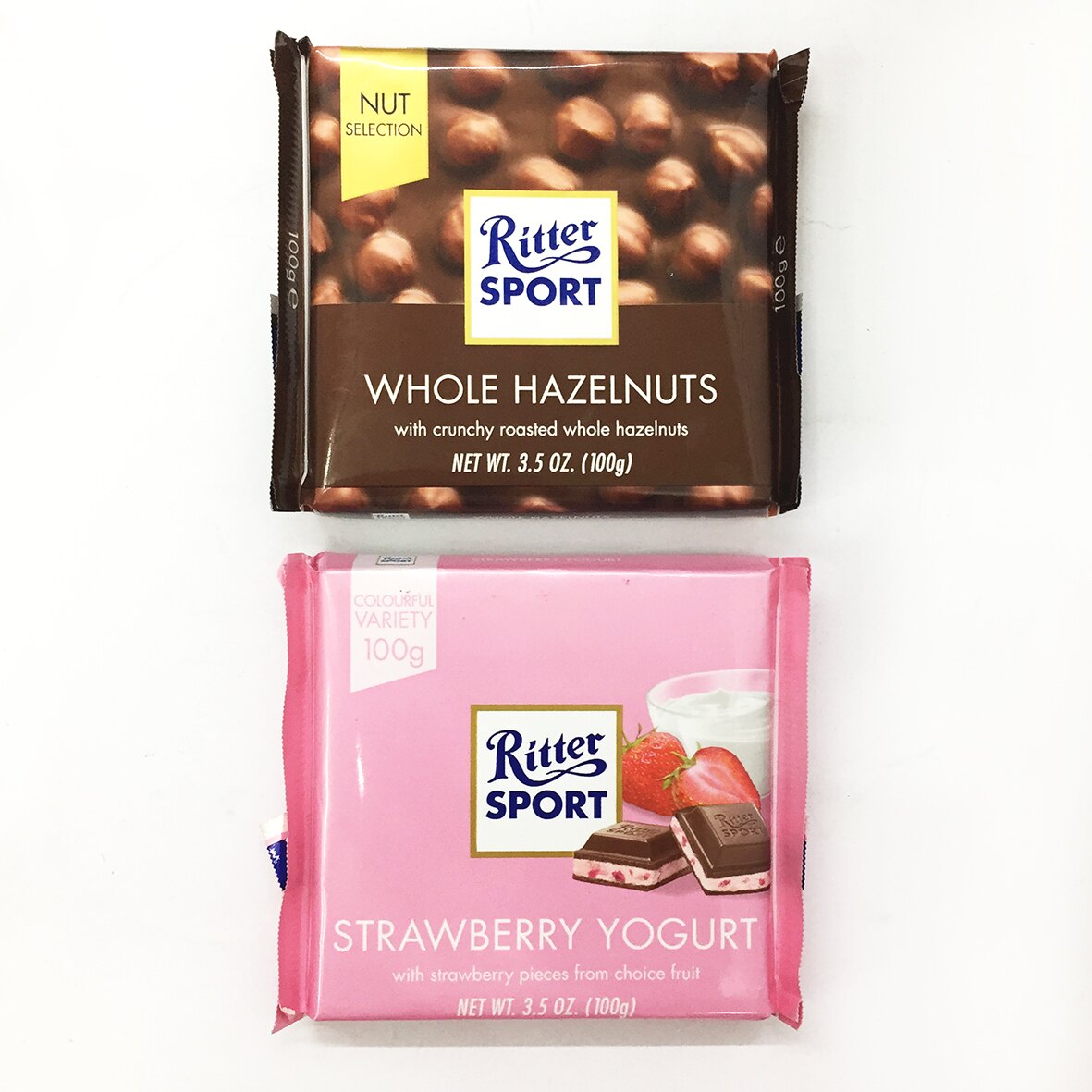 Ritter SPORT 榛果巧克力 / 草莓優格巧克力