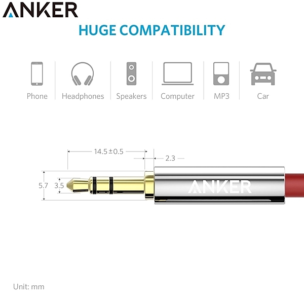 ◆3.5mm鍍金插頭，傳輸效果好，線身柔軟