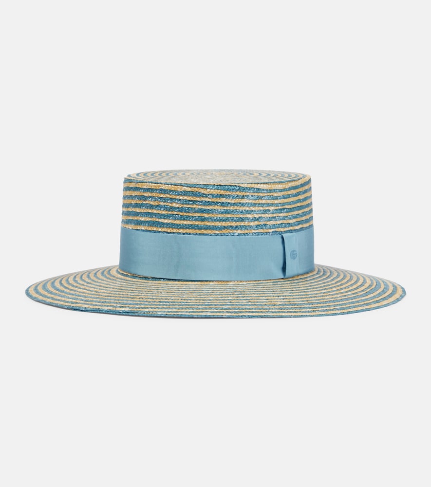 Gucci Alvy striped straw hat
