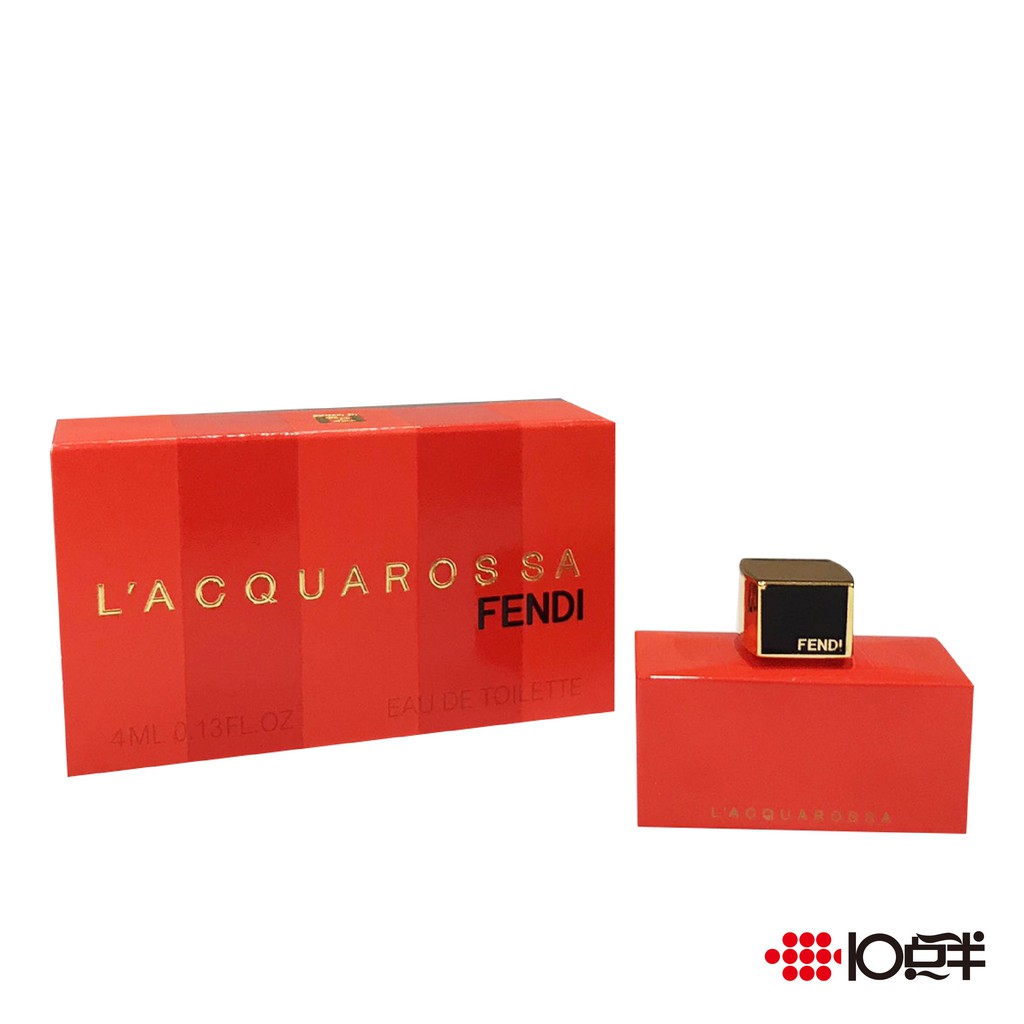 【商品特色】FENDI 芬迪 L'ACQUAROSSA 紅色魅力女性小香水 迷你香水4mlFendi以皮草精品在時尚界佔據一席之地，近幾年推出了多款香水，2013年推出 Fendi L'Acquaro