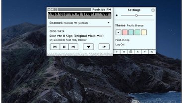 Poolside FM 模仿 90 年代介面設計的免費 Mac 音樂電台（也有網頁版）