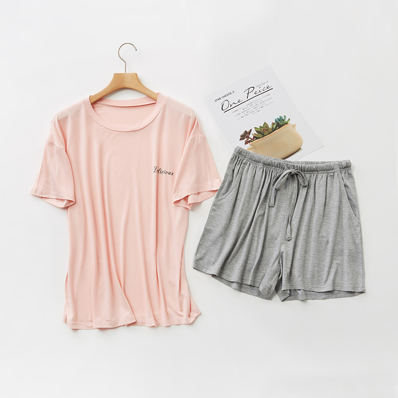 夏季莫代爾女套裝睡衣兩件套夏薄款洋氣●可愛日系可出門家居服套裝