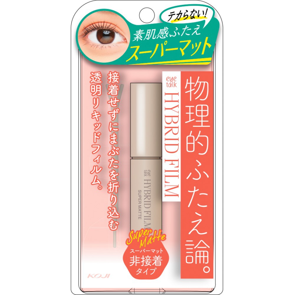 【商品特色】自然不反光，隱形級的霧面質感！不需額外黏著劑即可打造「宛若天生的雙眼皮」【商品規格】KOJI eyetalk自然無痕雙眼皮膜41g產地:日本保存期限:5年貨源:日本公司貨※本賣場多數商品屬