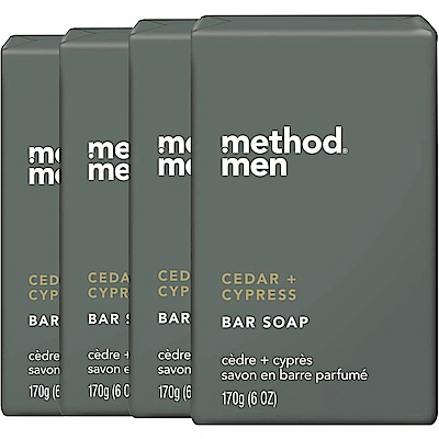method美則男仕潔膚皂-雪松+落羽杉170gx4入