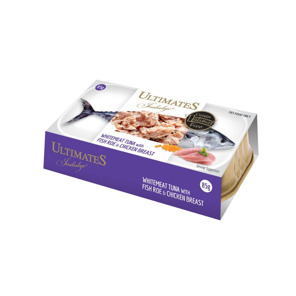 溺愛頂級無穀貓罐 (深紫)白身鮪魚+魚卵+雞胸肉85g【新包裝】可超取(C002C33)