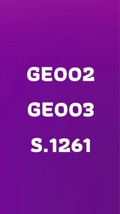 GE002 GE003 วันพุธ Section 1261