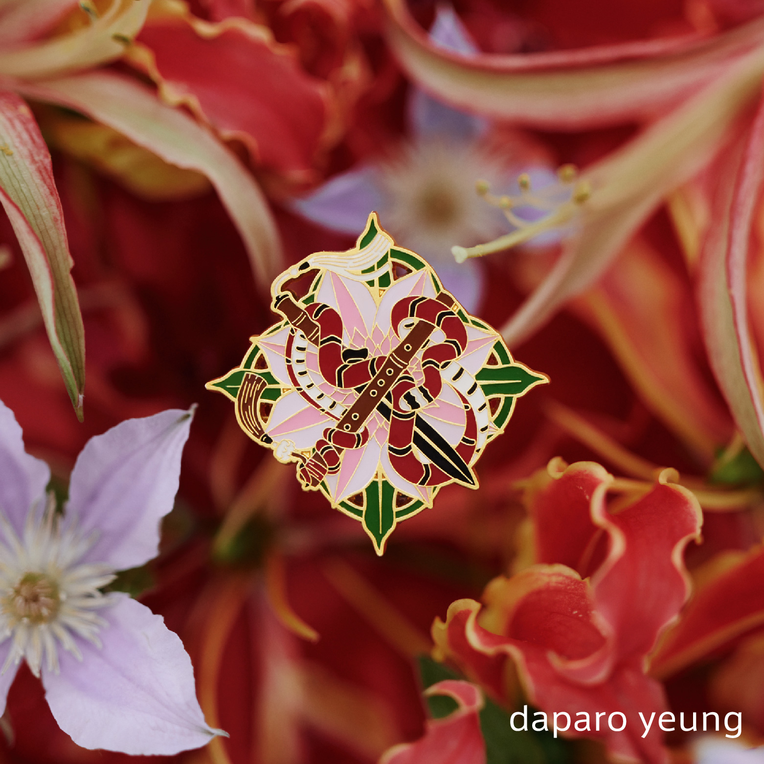 刺殺小說家daparo電影聯名狐貍面具白翰燭龍原創胸針徽章禮物首飾