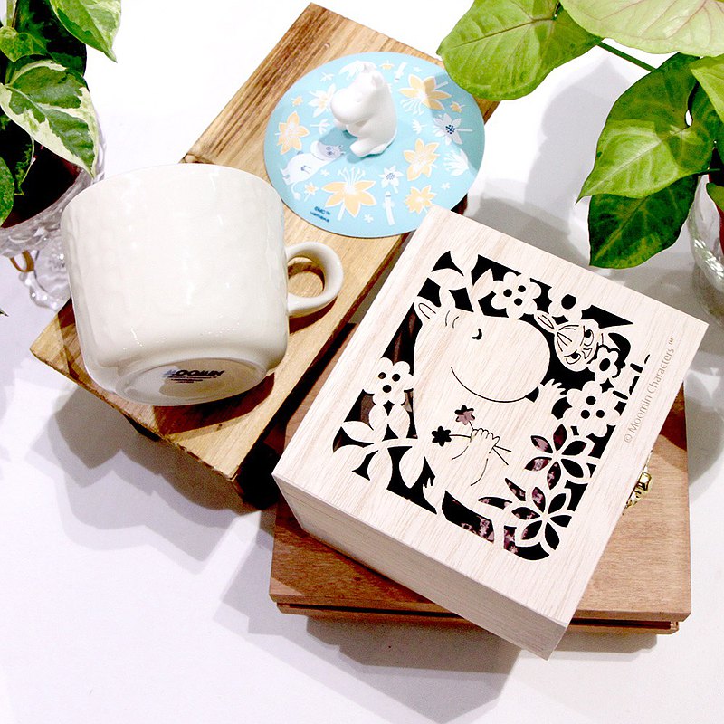 【五倍券優惠】MOOMIN嚕嚕米-散步系列馬克杯+木盒+杯蓋)