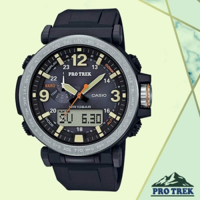 CASIO卡西歐 PRO TREK戶外感應登山錶(PRG-600-1D)/57mm