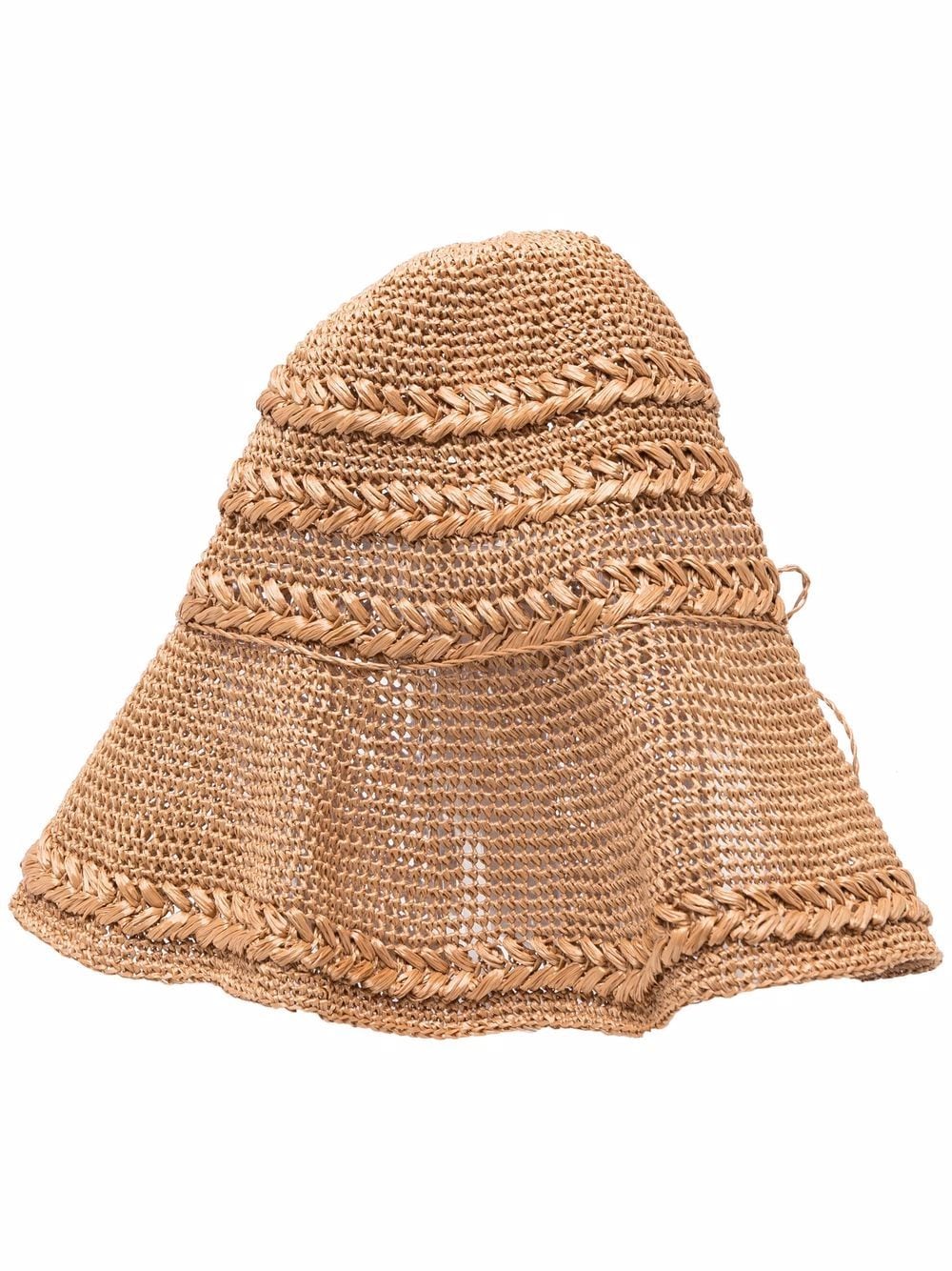 Maison Margiela - interwoven straw sun hat - men - Straw - M - Neutrals