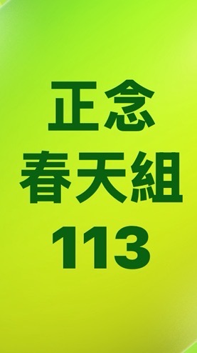 正念113春天好友組