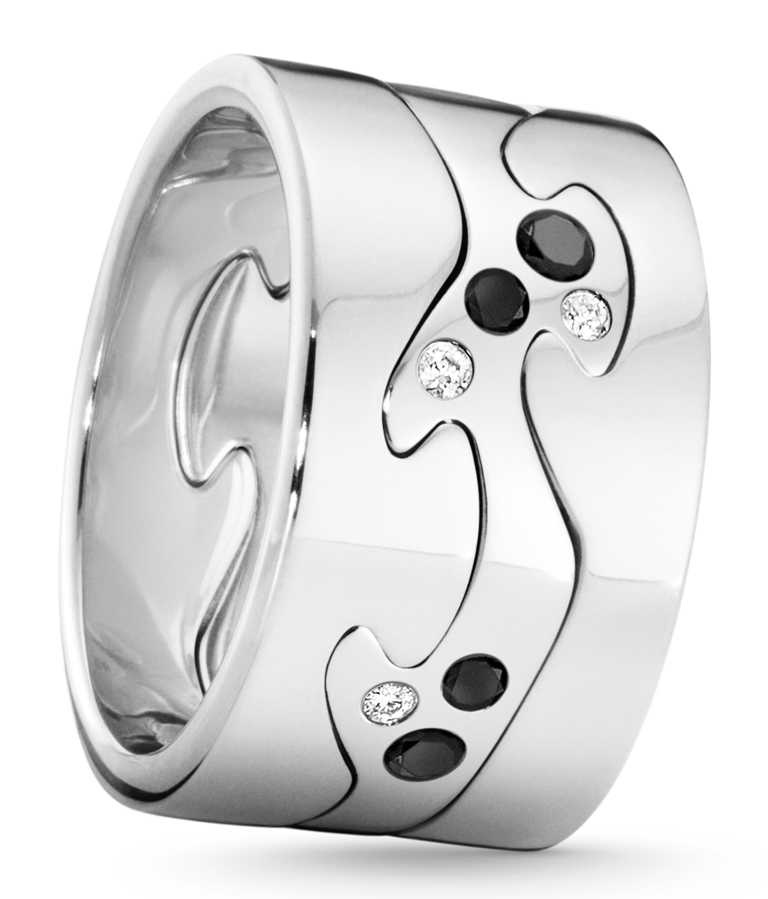 GEORG JENSEN 2020「FUSION」限量訂製系列戒指（三件式），「保持平衡」主題╱127,600元。（圖╱GEORG JENSEN提供）