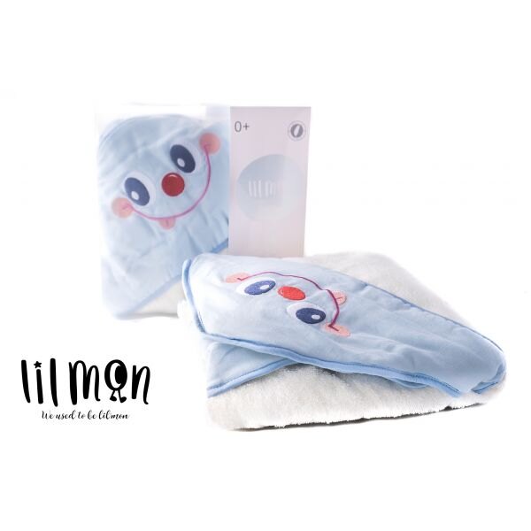 【lilmon】Cutie小可愛浴巾 (泡泡先生藍/沐浴乳小姐紅)