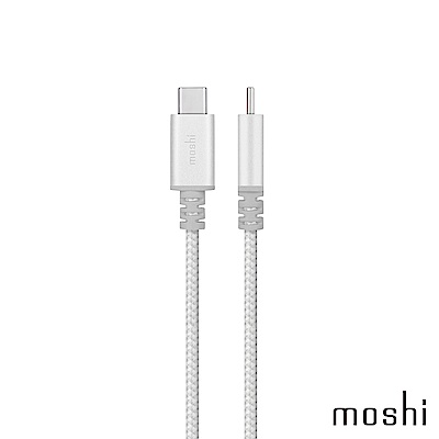 Moshi 的 Integra™ 強韌系列 USB-C 充電線是一款採用編織外層的充電線，可替任何 USB-C 裝置，如手機、平板電腦、相機和其他裝置快速充電。