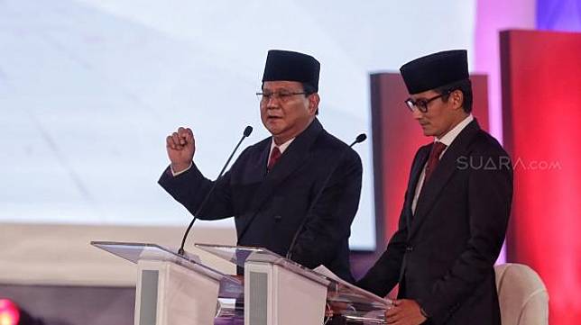 Debat capres - cawapres sesi pertama. (Suara.com/Muhaimin)