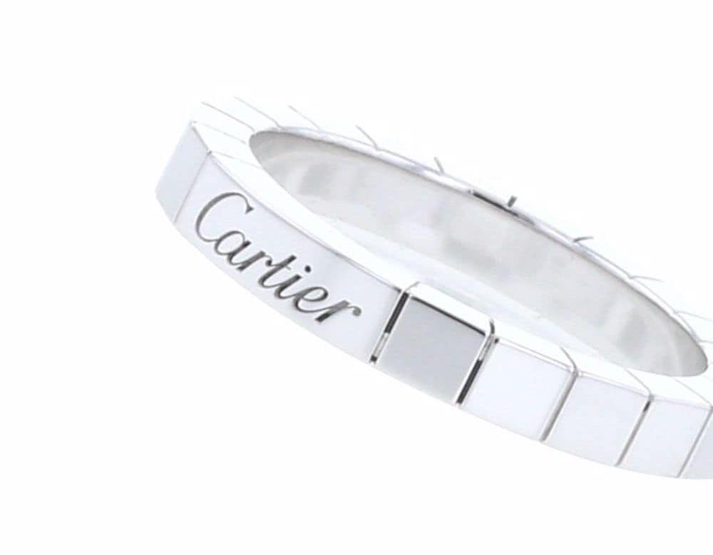 Cartier small white gold Lanière ring