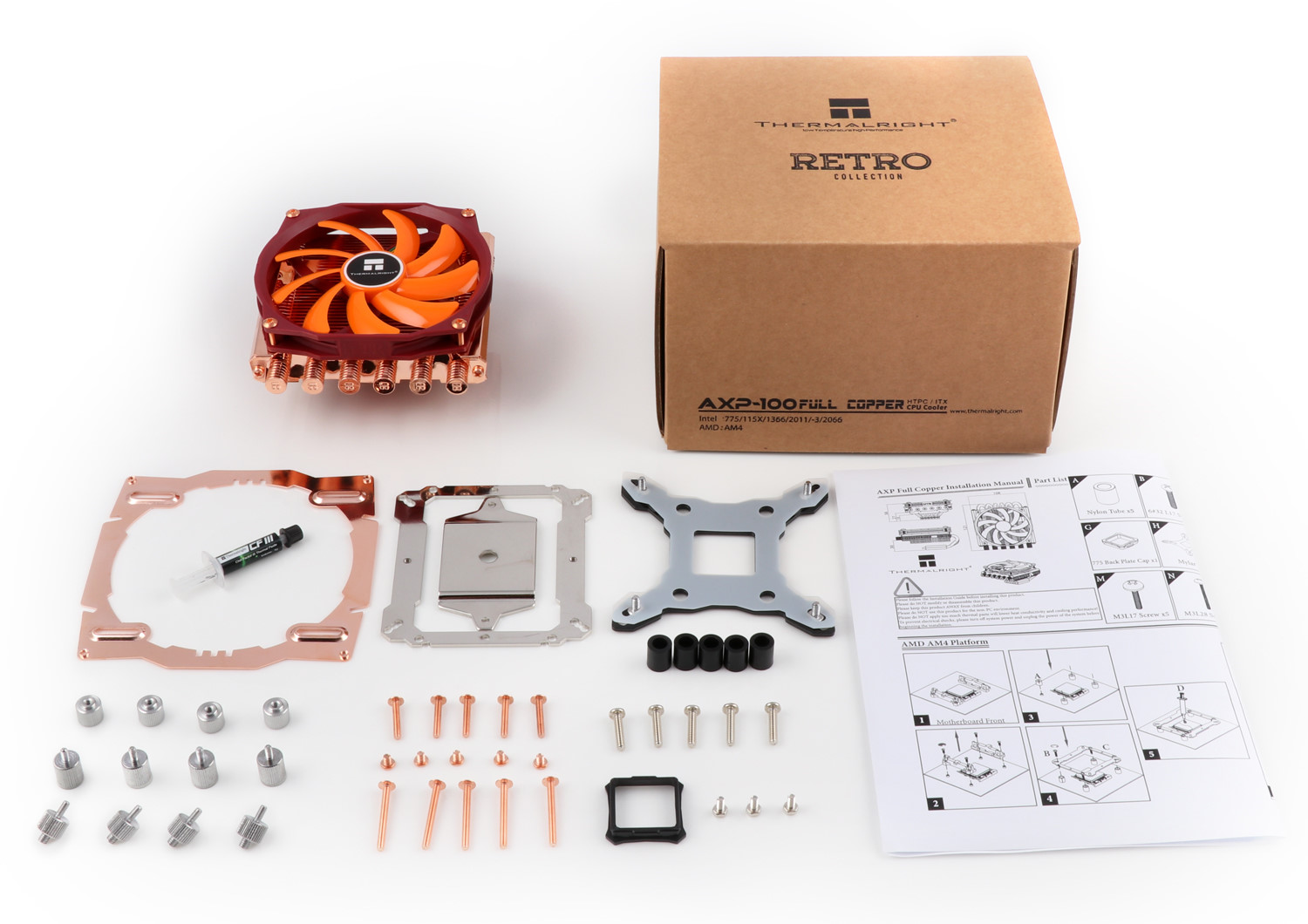 高度壓低更適合 Mini-ITX，Thermalright 推出 AXP-100 Full Copper 全銅版散熱器