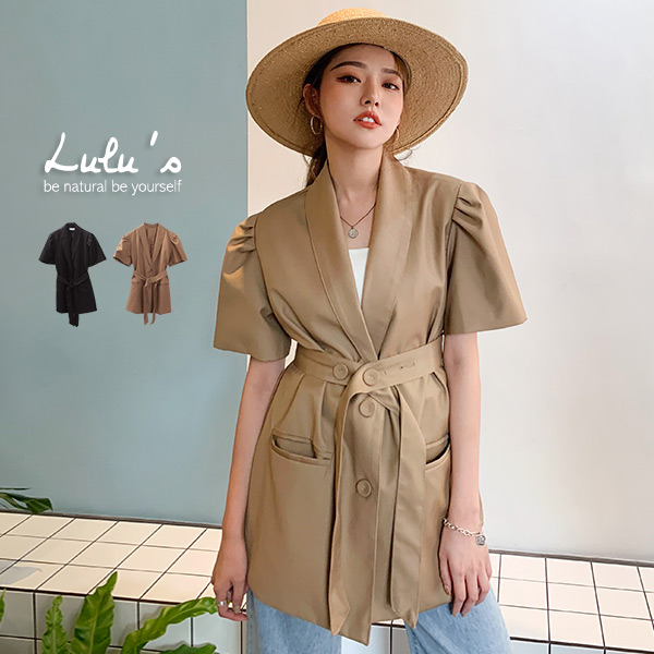 080115♦ 墊肩設計/雙口袋/有內裡