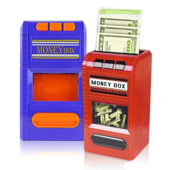 碎紙機存錢箱 乙入 藍色/紅色