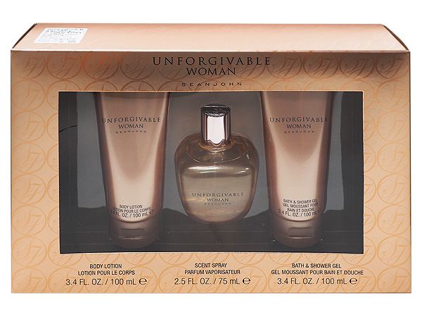 Sean John 吹牛老爹~不可原諒女性淡香水禮盒(淡香精75ml+沐浴乳100ml+身體乳100ml)【D005138】