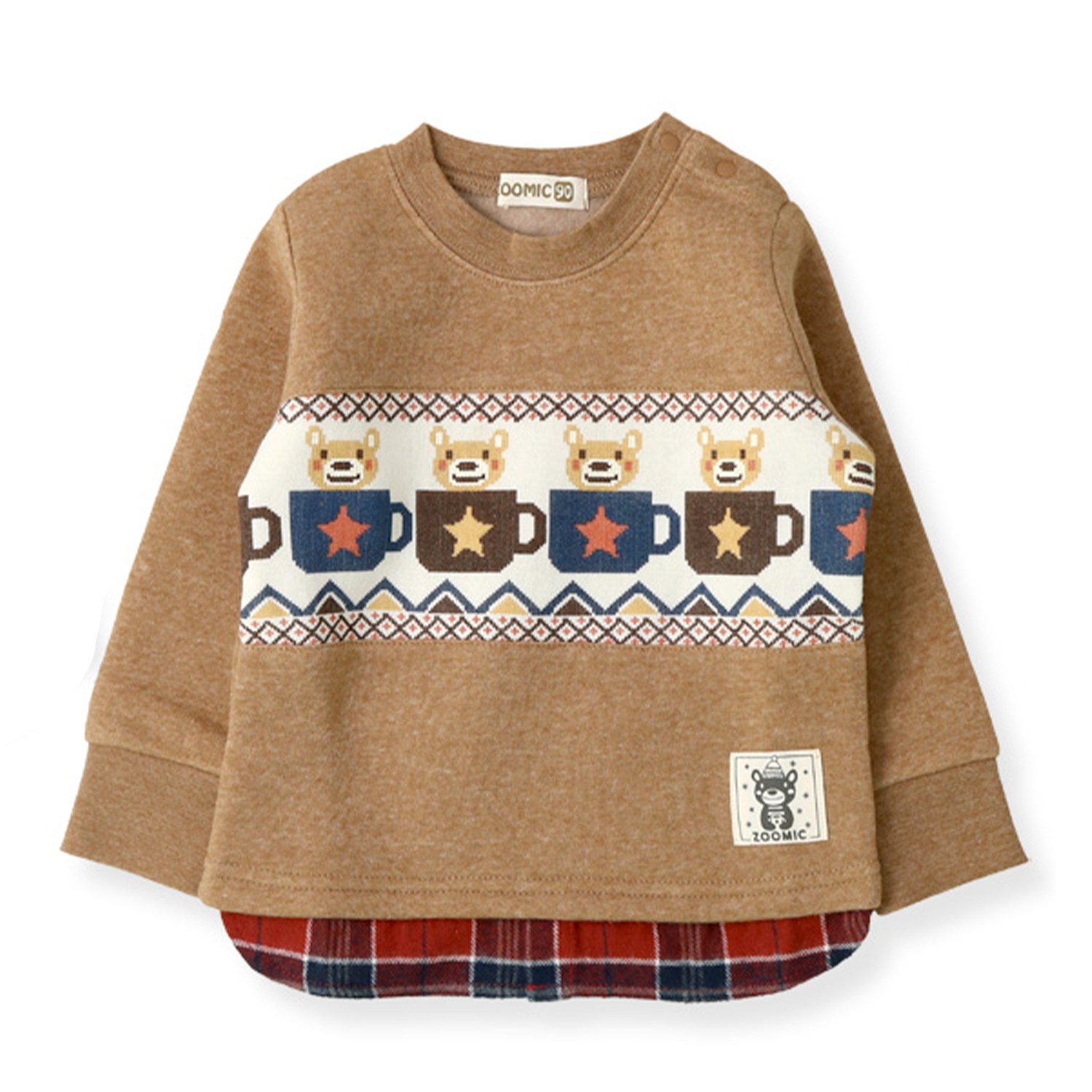 日本超人氣 ZOOLAND 童裝連線。90-130 cm 尺寸。裏起毛材質，保暖舒適。可愛動物花色，可愛吸睛。復古格紋拼接，氣質再加分;別再跟編媽說男寶衣服好難買啦ＸＤ 這次就帶來超多媽咪敲碗的 日本