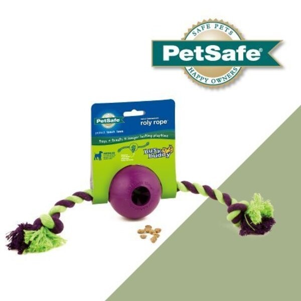 狗仔圓球拉繩 *天然無毒橡膠製成，安全無毒 *可當拋投玩具，益智玩具多用途 *可充填零食或口糧 *刺激狗狗動腦與運動 巧妙的將兩著設計為一種玩具 讓看似簡單的玩具多了更多玩法 由一條繩子穿過球中間 繩