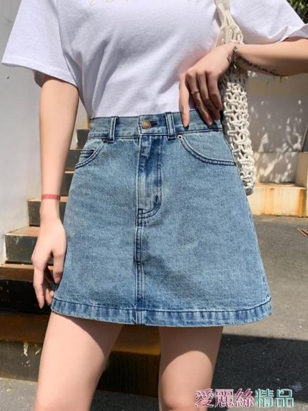 短裙 牛仔裙半身裙女2019夏季韓版高腰顯瘦A字防走光褲裙包臀短裙 愛麗絲
